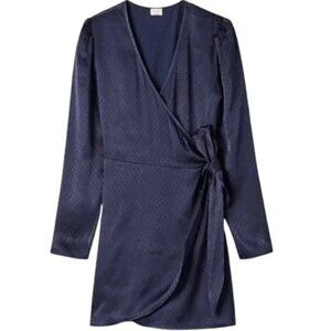 Aritzia Wilfred Callie Wrap Dress, Size Small, Indigo/Navy